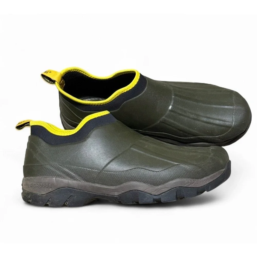 LaCrosse Alpha Mudlite Slip On Rubber Shoes Men's 12 Waterproof
